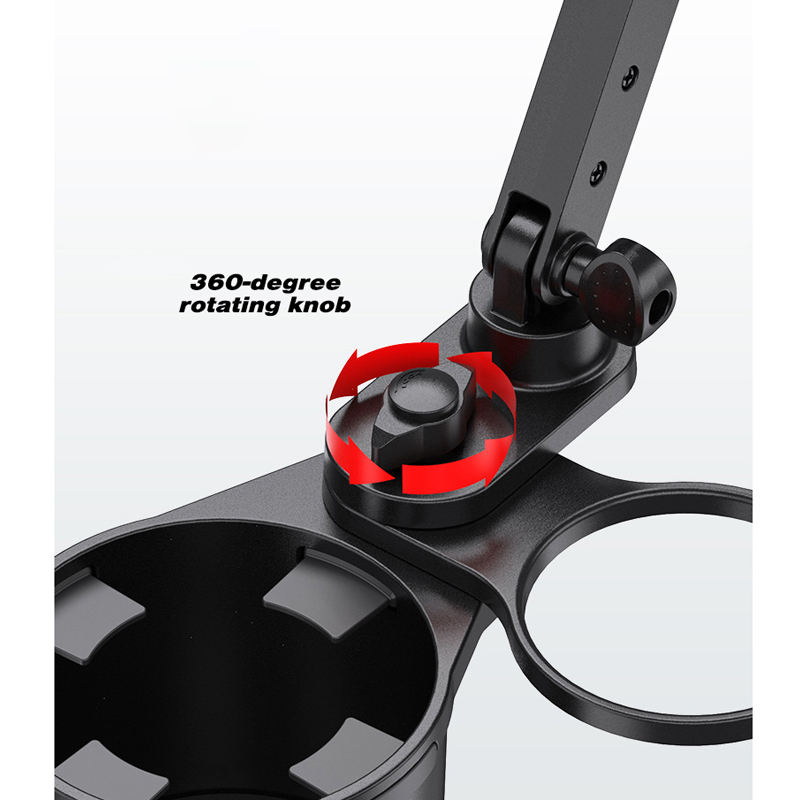 Car Multifunctio<i></i>nal Tray Cup Holder 122609 | Wuxi Caino Auto Accessories | OEM Black ABS Organizer